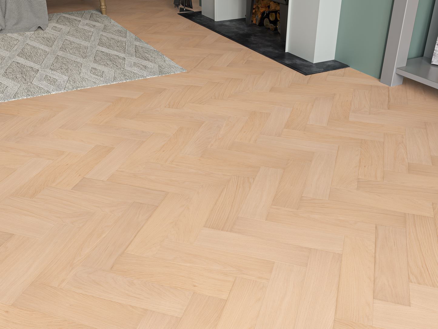 Verona Brightwood Herringbone Oak Engineered Wood Flooring