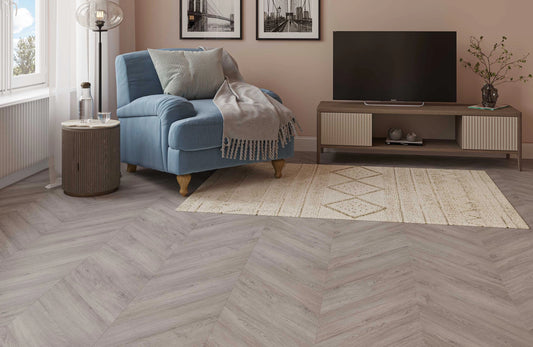 Luma Nordwood Oak 3mm Chevron Glue-Down LVT