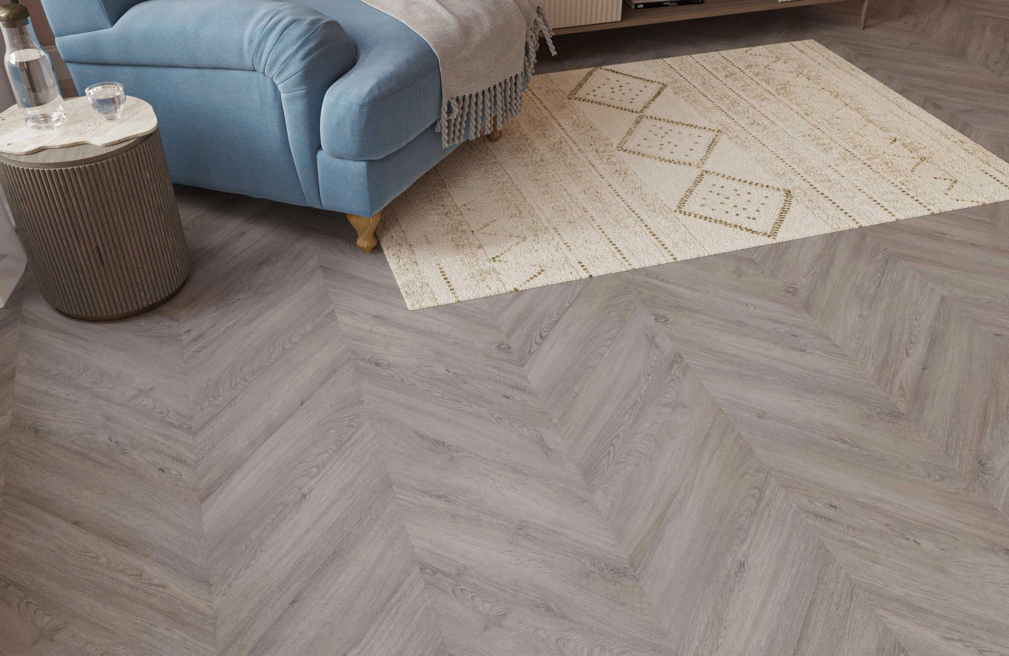 Luma Nordwood Oak 3mm Chevron Glue-Down LVT