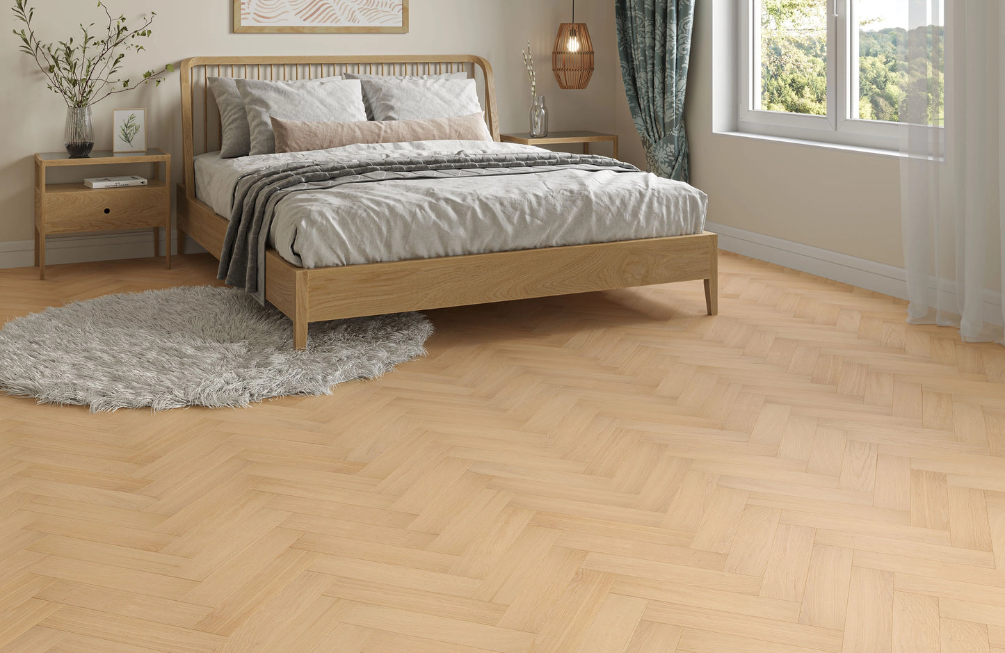 PrimeLine Norwyn Oak 20mm Herringbone Engineered Wood Flooring