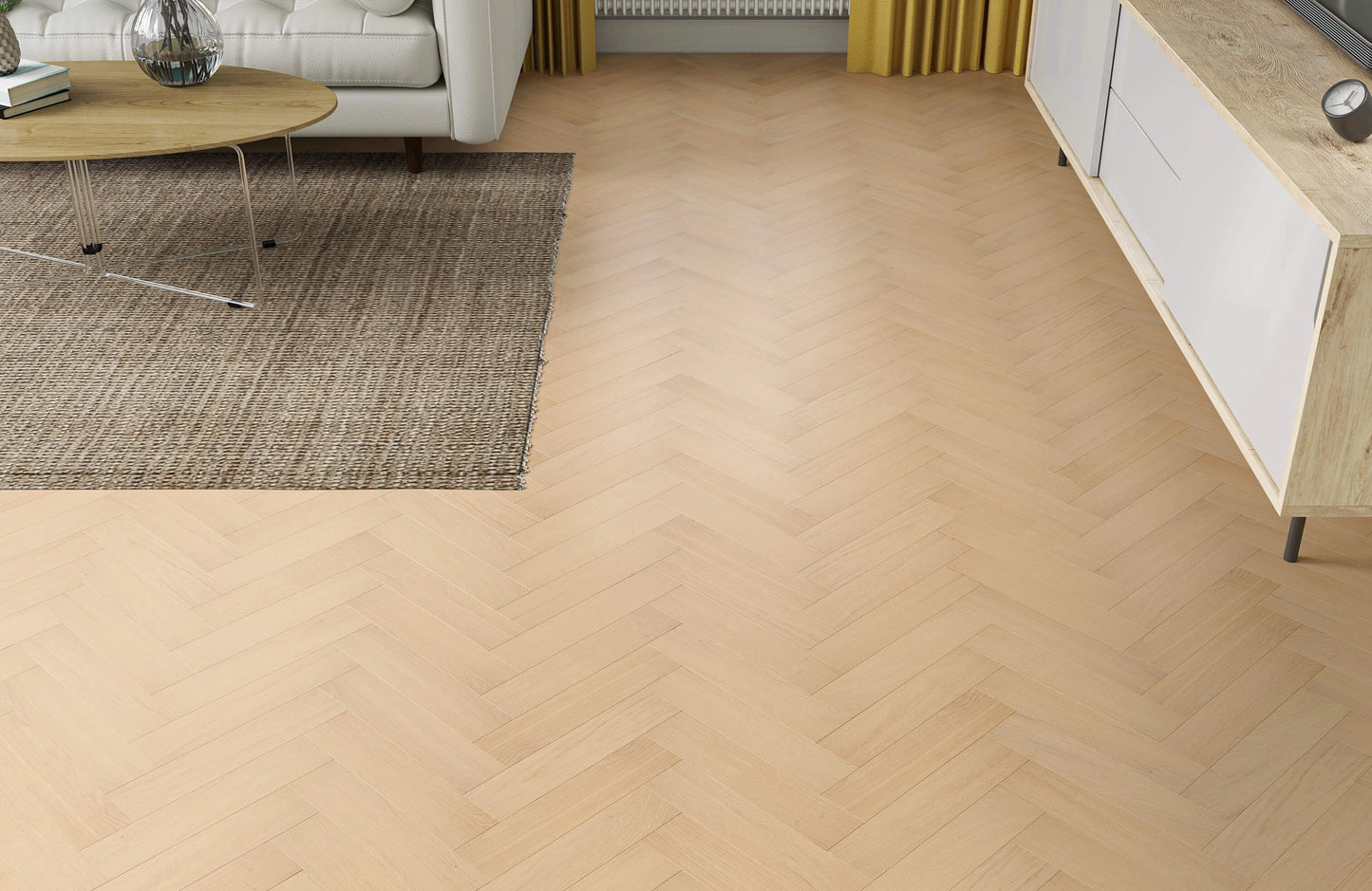 PrimeLine Norwyn Oak 20mm Herringbone Engineered Wood Flooring