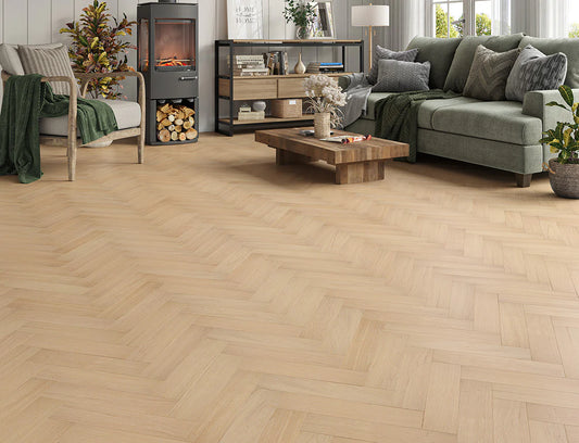 PrimeLine Norwyn Oak 20mm Herringbone Engineered Wood Flooring