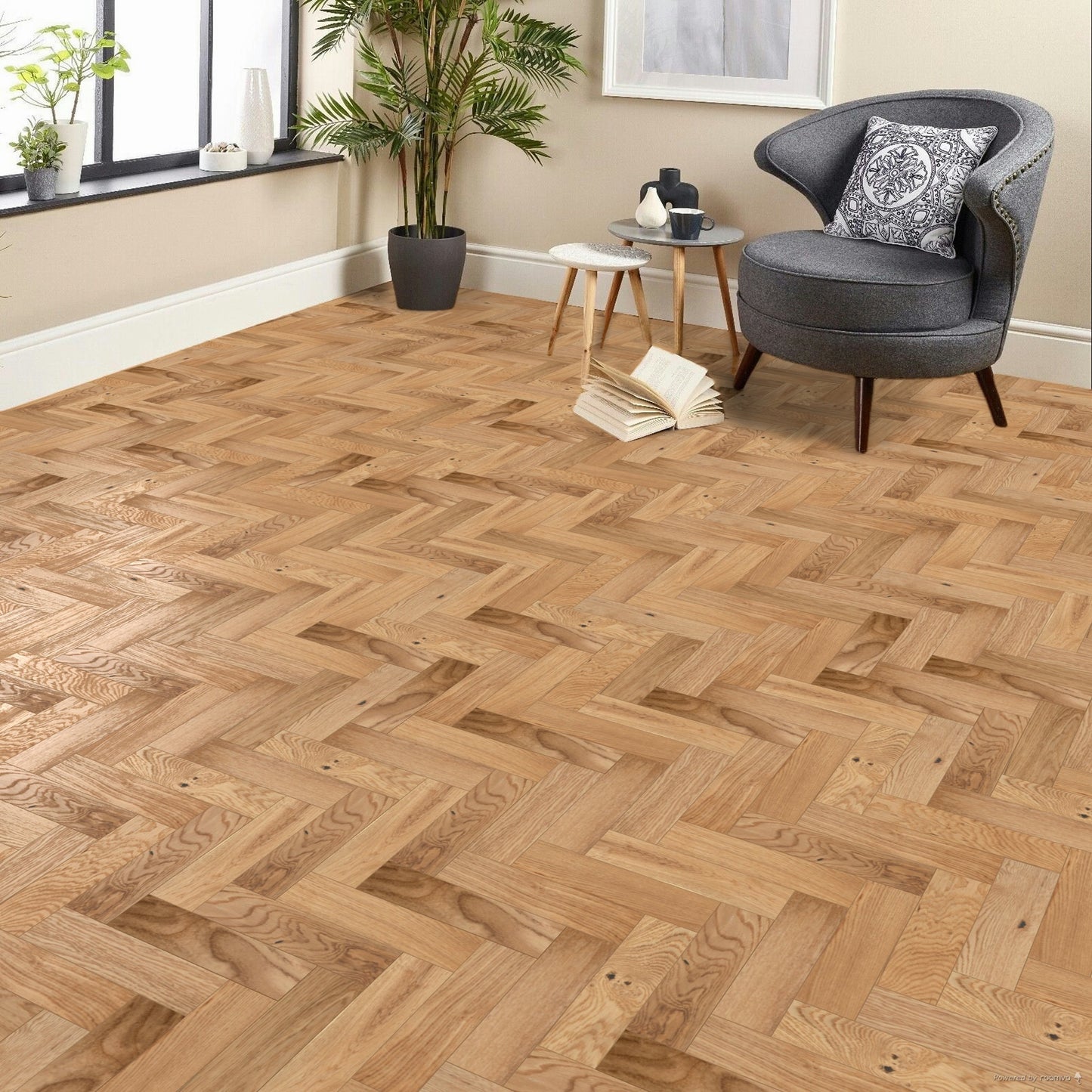 Verona Redhill Herringbone Oak Engineered Wood Flooring