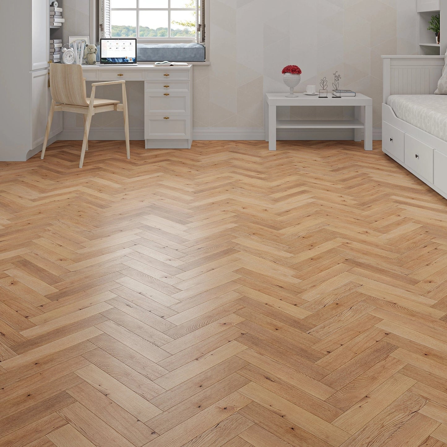 Refined Timber Smooth & Lacquered Solid Oak Herringbone Flooring