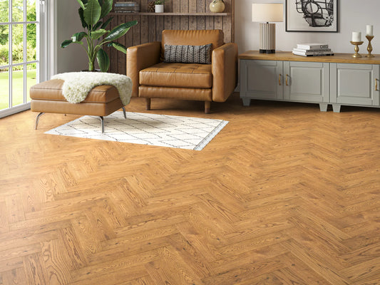 PrimeLine Roston Oak 20mm Herringbone Engineered Wood Flooring