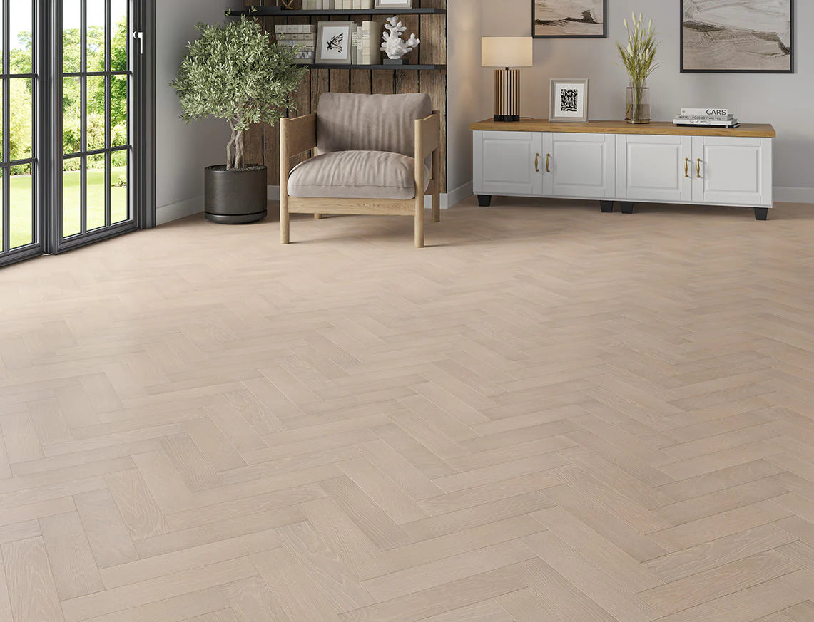 PrimeLine Sander Oak 20mm Herringbone Engineered Wood Flooring