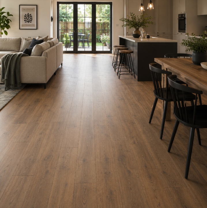 Rustic Oak 12mm AC5 STEP Click XL Waterproof Laminate Flooring