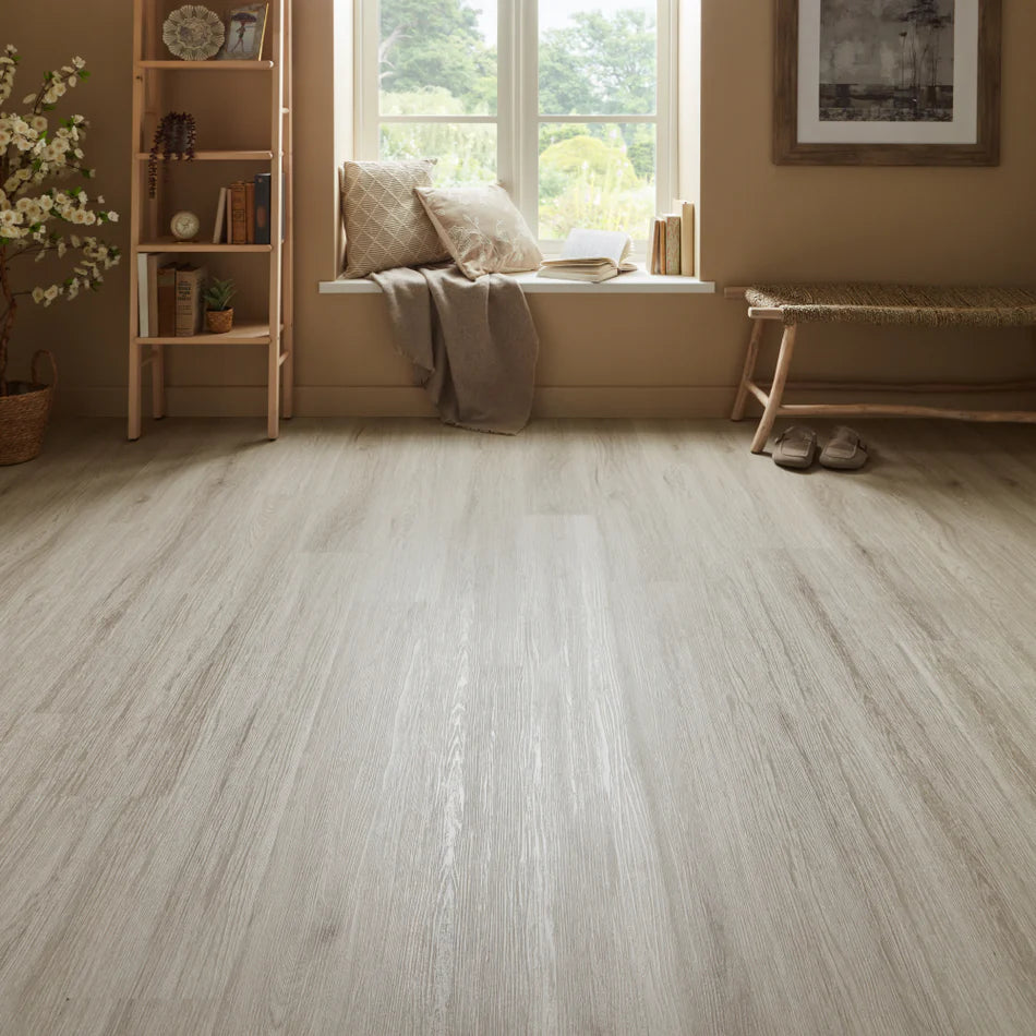 Waterproof Prime Soft Grey Oak SPC LVT Click Luxury Vinyl Tile Flooring