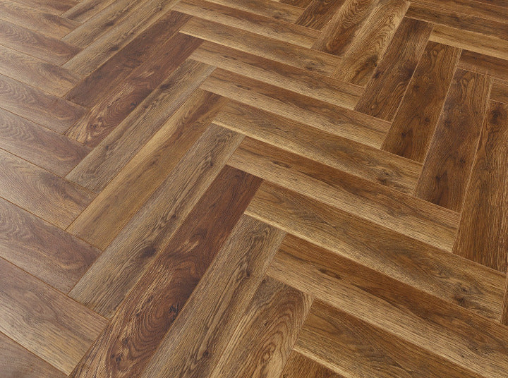 Starward Espresso Click 12mm Herringbone Laminate Flooring