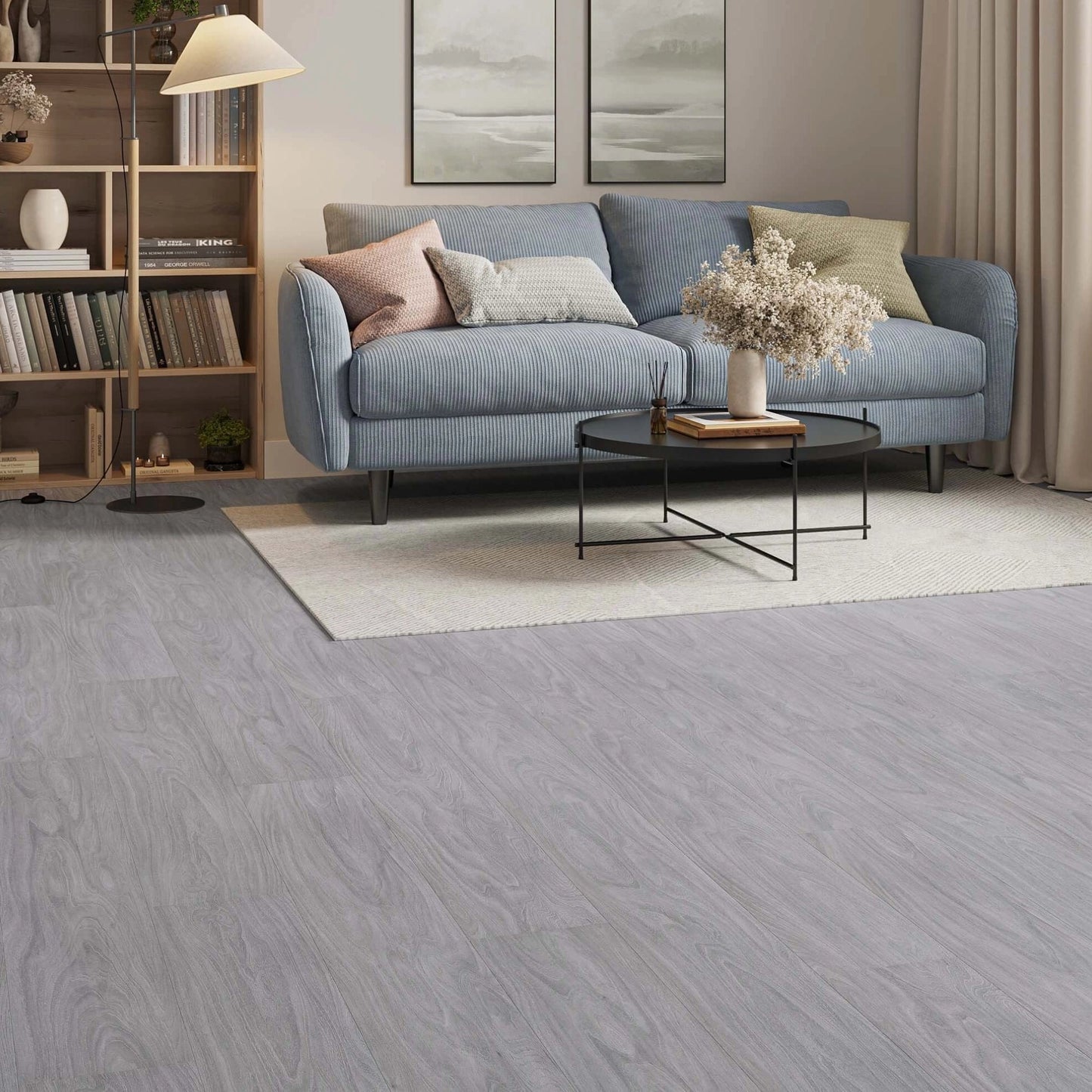 Waterproof Luxury Storm Grey Oak 8mm Laminate Flooring AC5