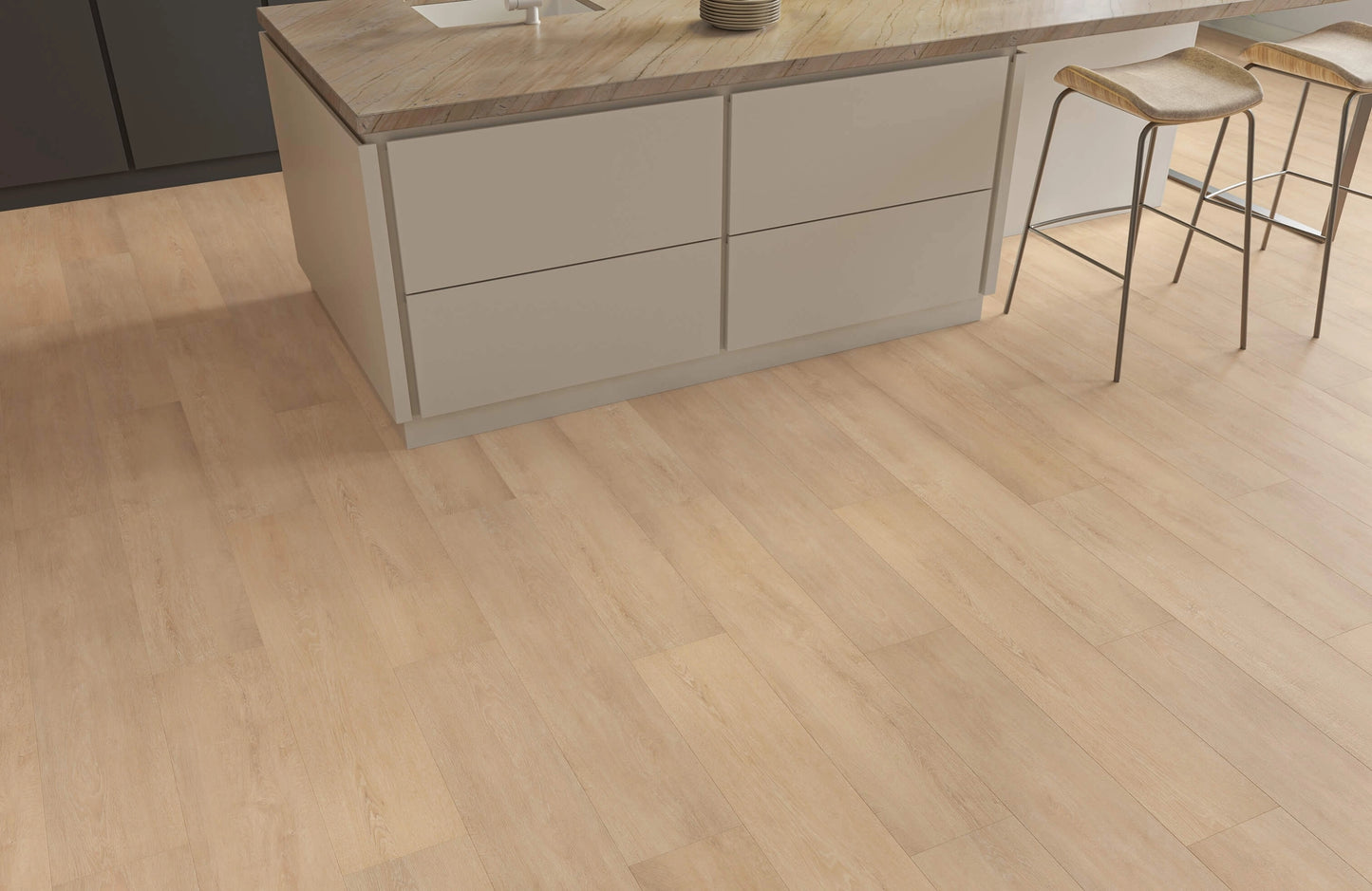 Waterproof Alba Sunrise Oak 2mm Glue Down LVT