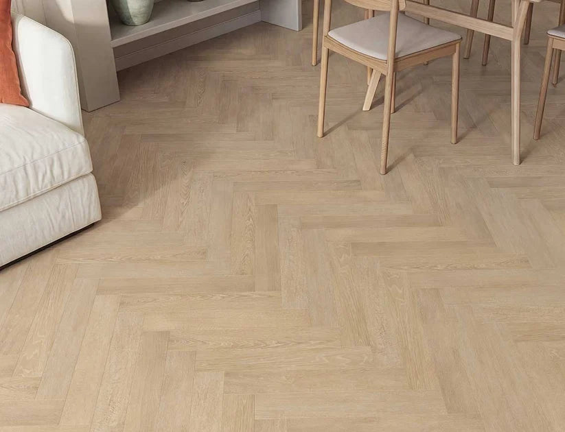Alba Sunrise Oak Herringbone 2.5mm Glue Down LVT