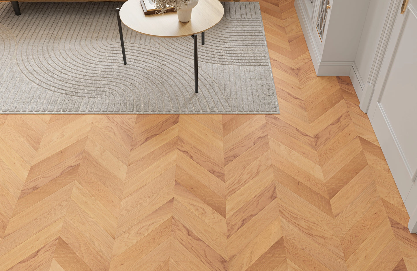 Trentham Oak 14mm Chevron Engineered Wood Flooring