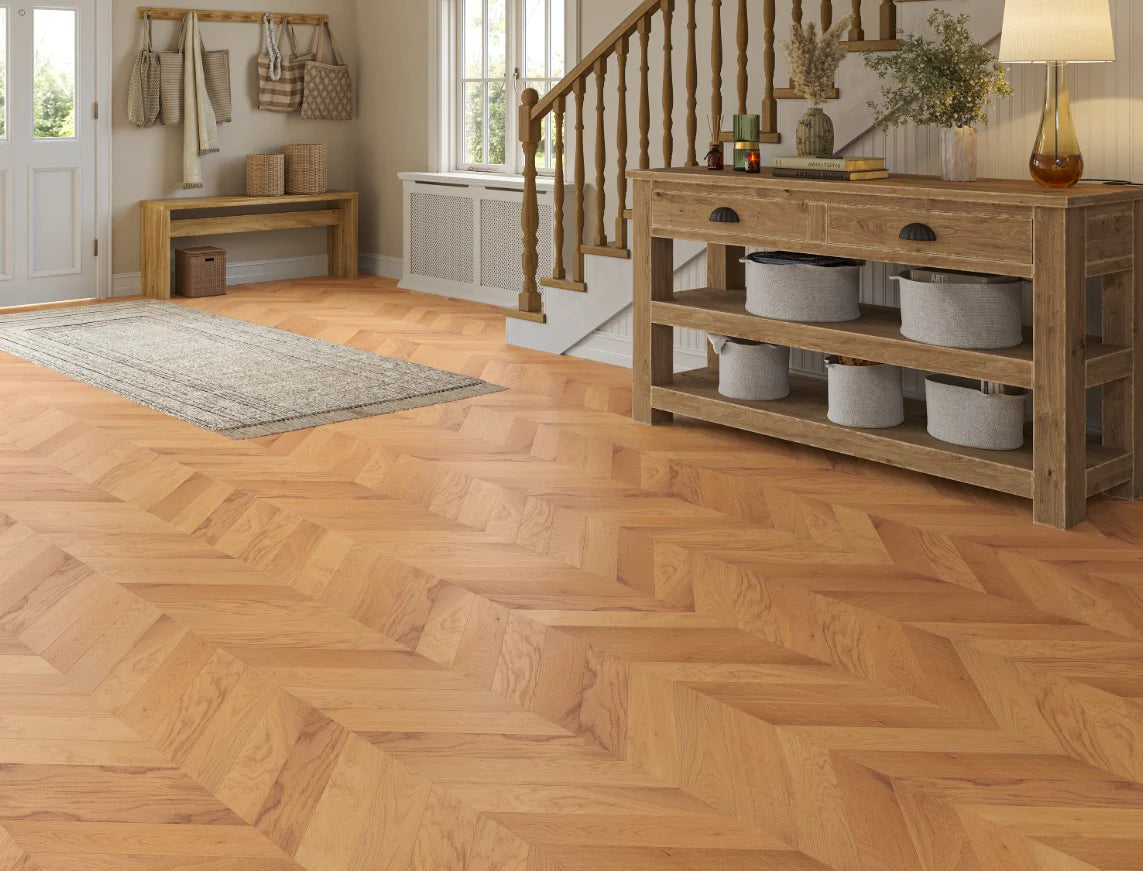 Trentham Oak 14mm Chevron Engineered Wood Flooring