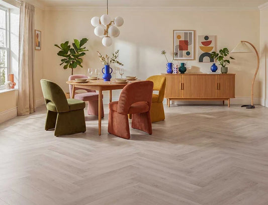 Luma Valleywood Oak 3mm Herringbone Waterproof Glue Down LVT
