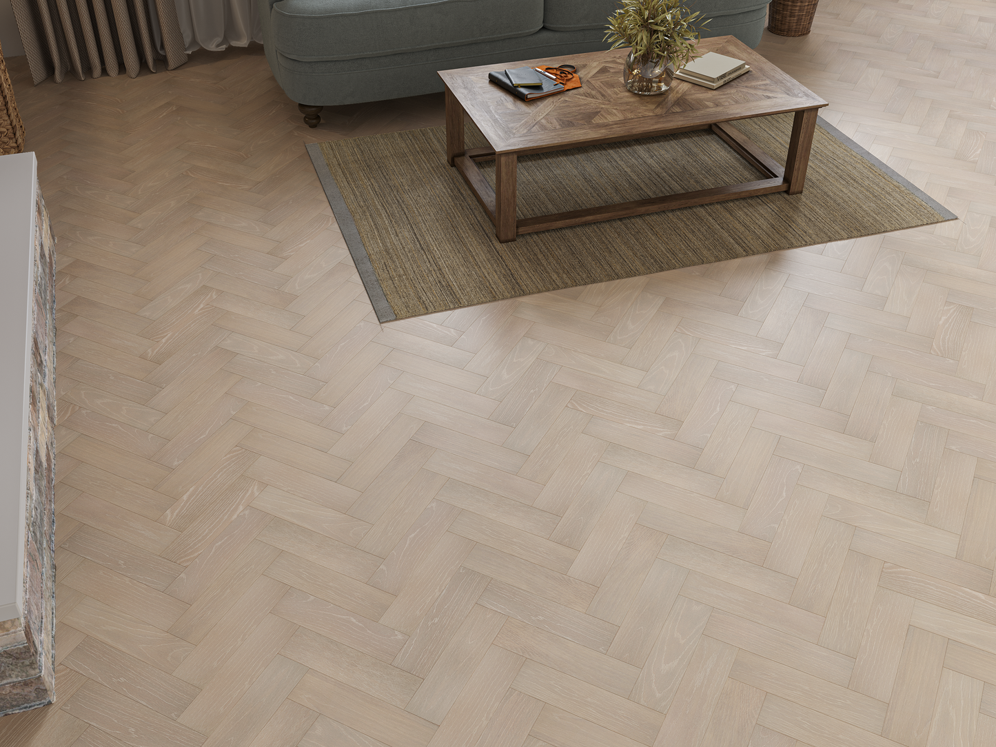 Verona Hawthorne Herringbone Oak Engineered Wood Flooring