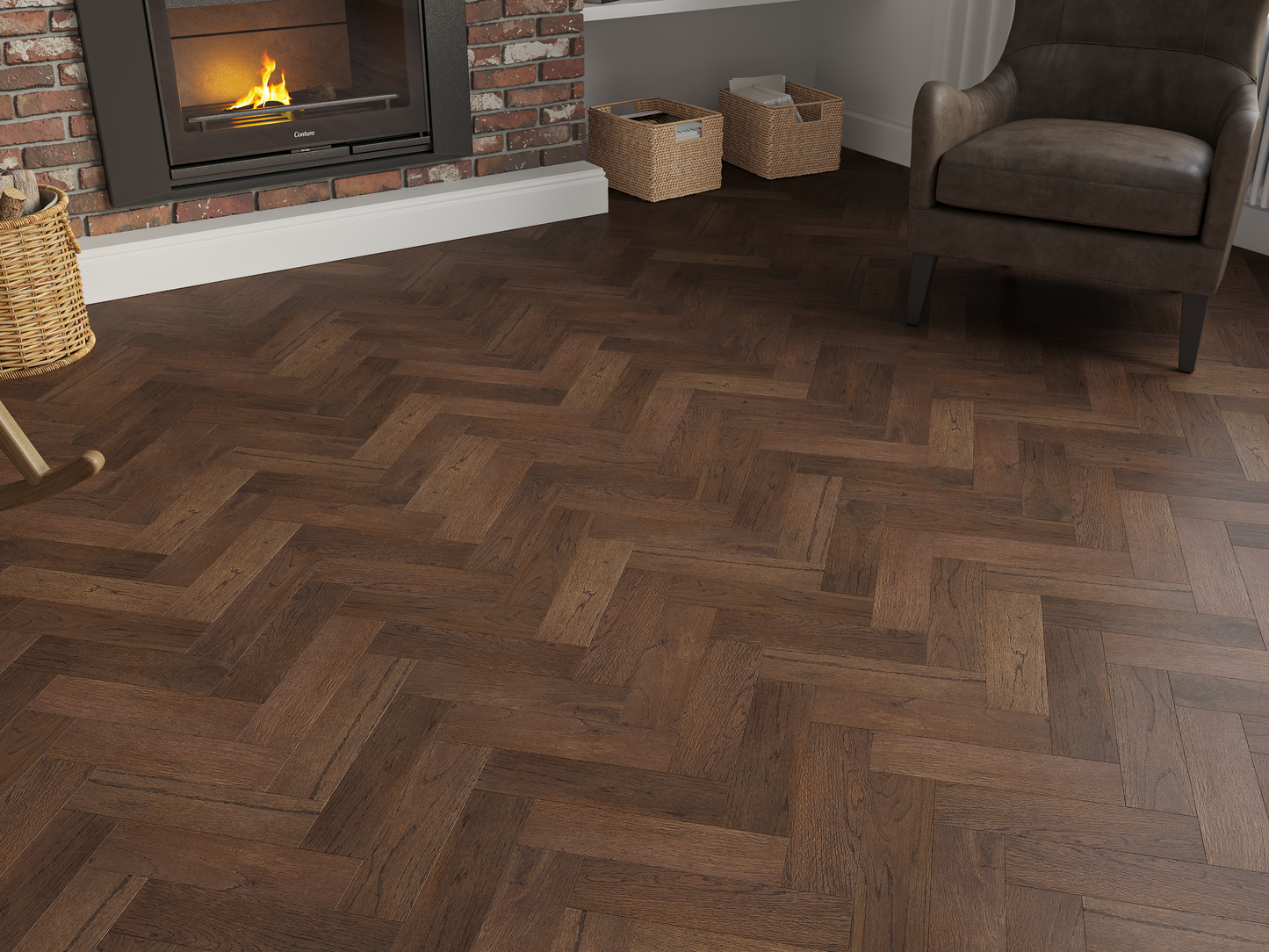 Verona Chesterfield Herringbone Oak Engineered Wood Flooring