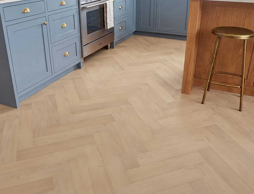 Luma Walnut Oak 3mm Herringbone Waterproof Glue Down LVT