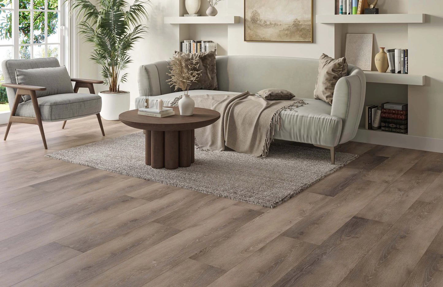 Waterproof Alba Midnight Oak 2mm Glue Down LVT