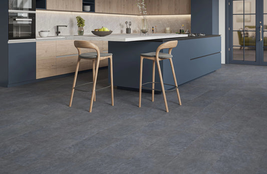 Waterproof LuxeTile CharMist Oak 2mm Glue Down LVT