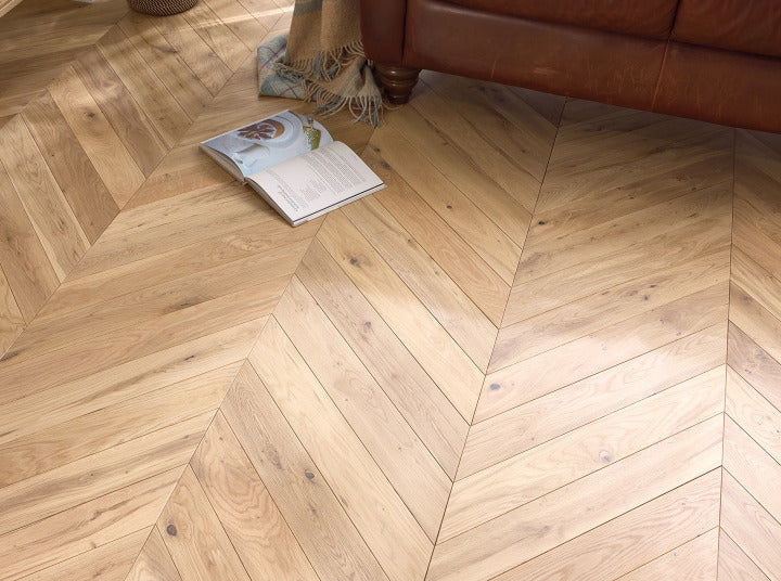 Lumen Stonewood Chevron 15mm Engineered Wood Flooring