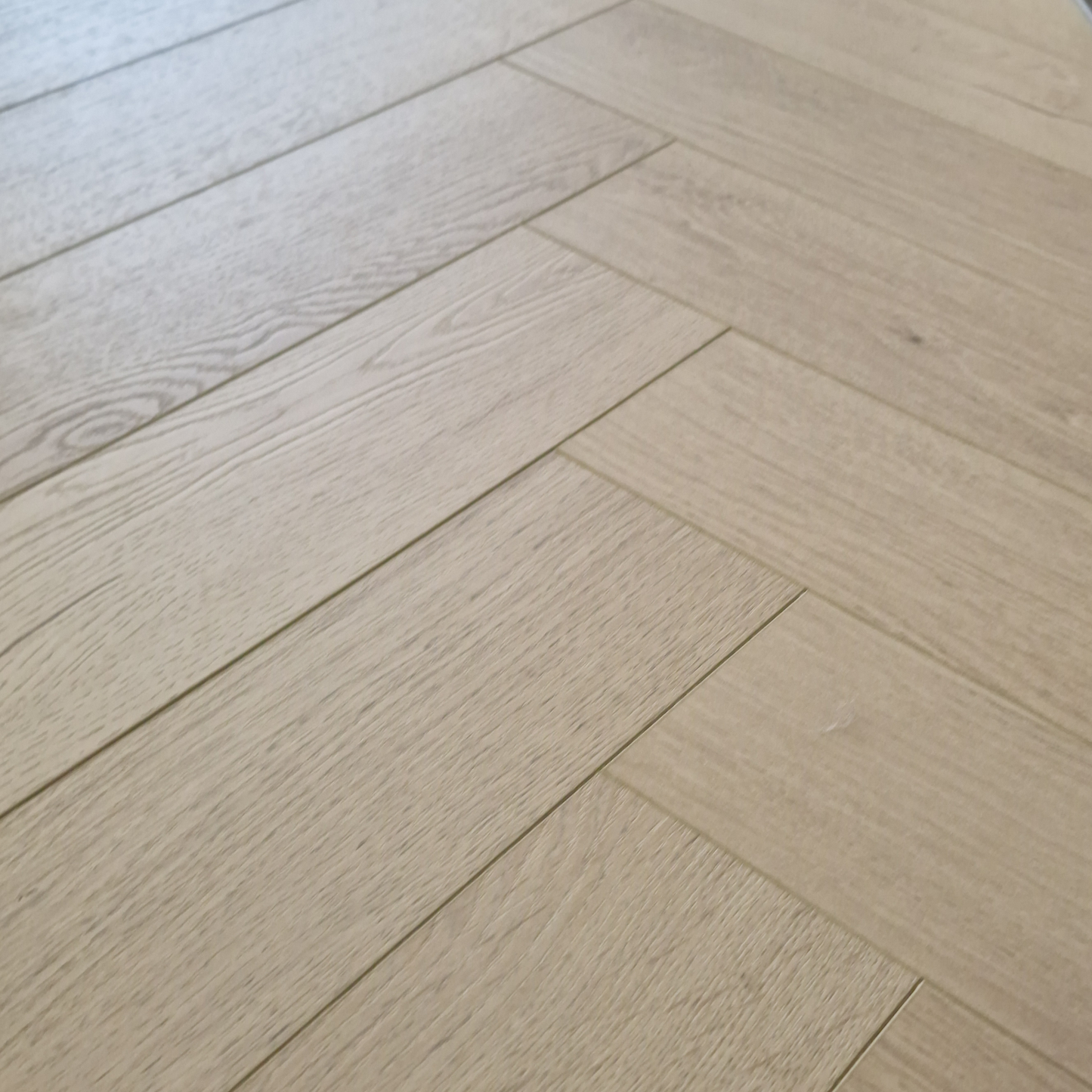 Kingsley 8mm Ashford Oak Herringbone Laminate Flooring