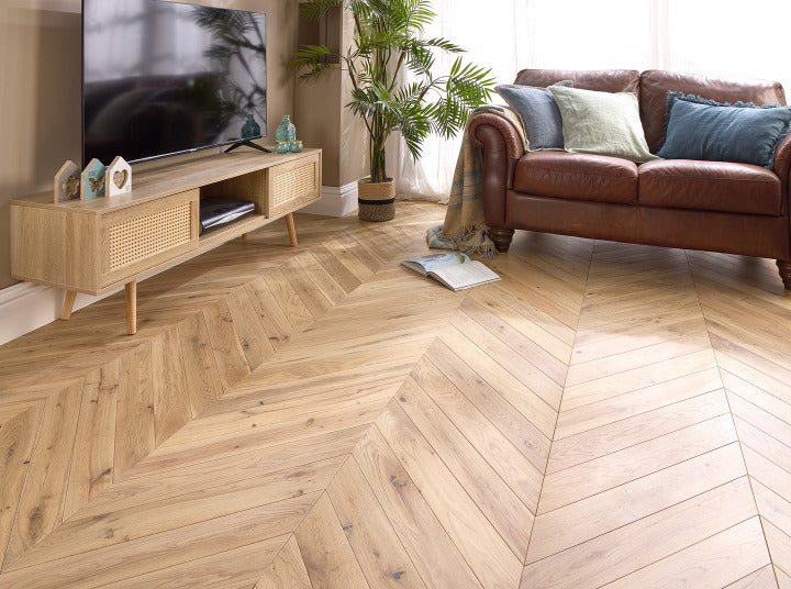 Lumen Stonewood Chevron 15mm Engineered Wood Flooring