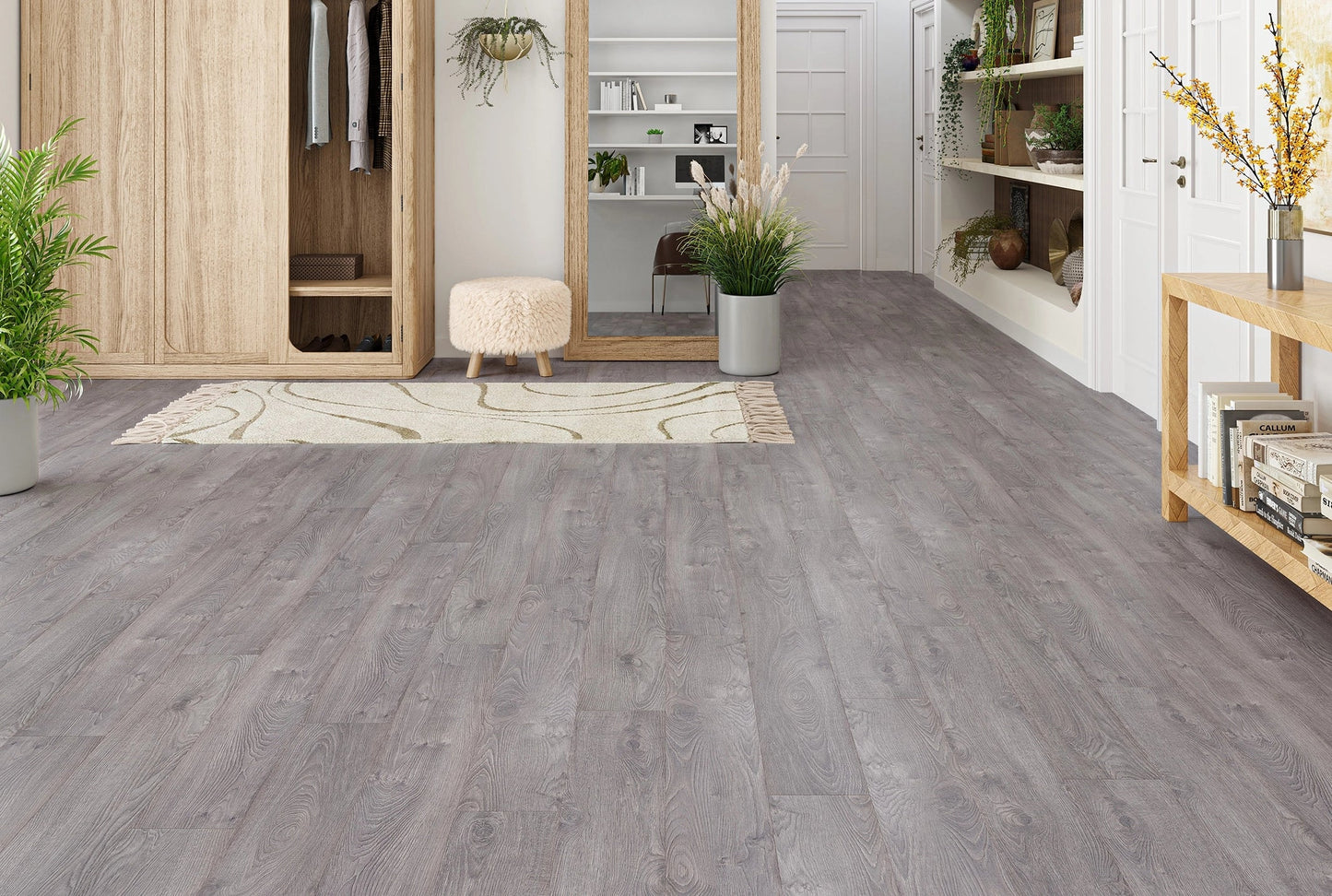 Grey Oak AGT Effect 12mm Laminate Flooring Terra
