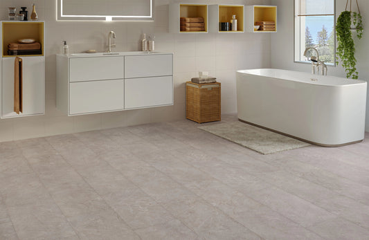 Waterproof LuxeTile Froststone Oak 2mm Glue Down LVT