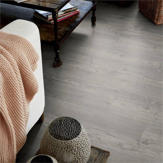 Stone Grey Oak 12mm Waterproof Laminate Flooring