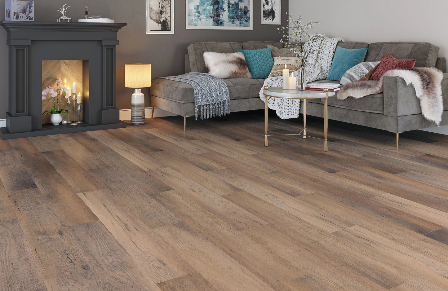 Regency Stafford Oak 6.5mm Straight Plank LVT Flooring SPC Rigid Core