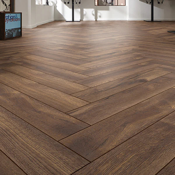 Forenzo Crownwood Oak Herringbone Laminate Flooring