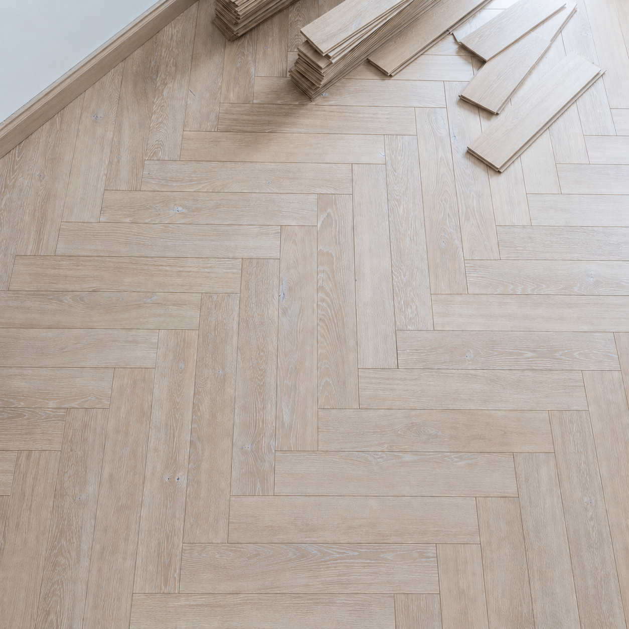 Desert Oak 8mm Herringbone Laminate Flooring