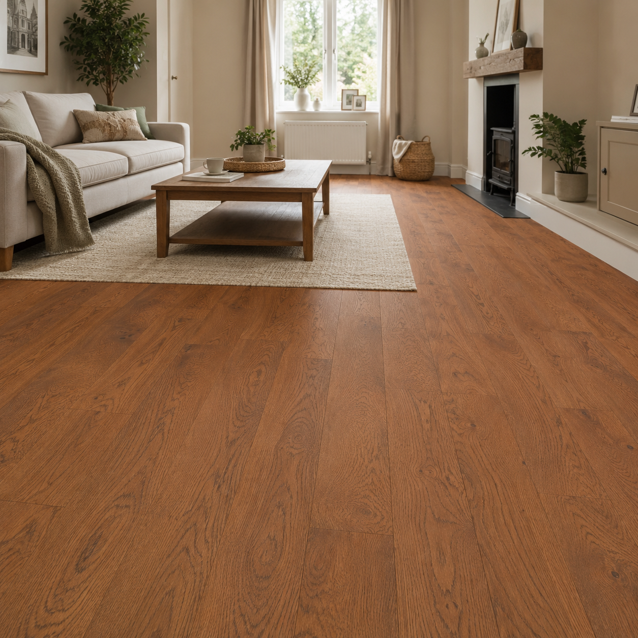 Woodland Brackenwood Oak 14mm Long Board Engineered Wood Flooring