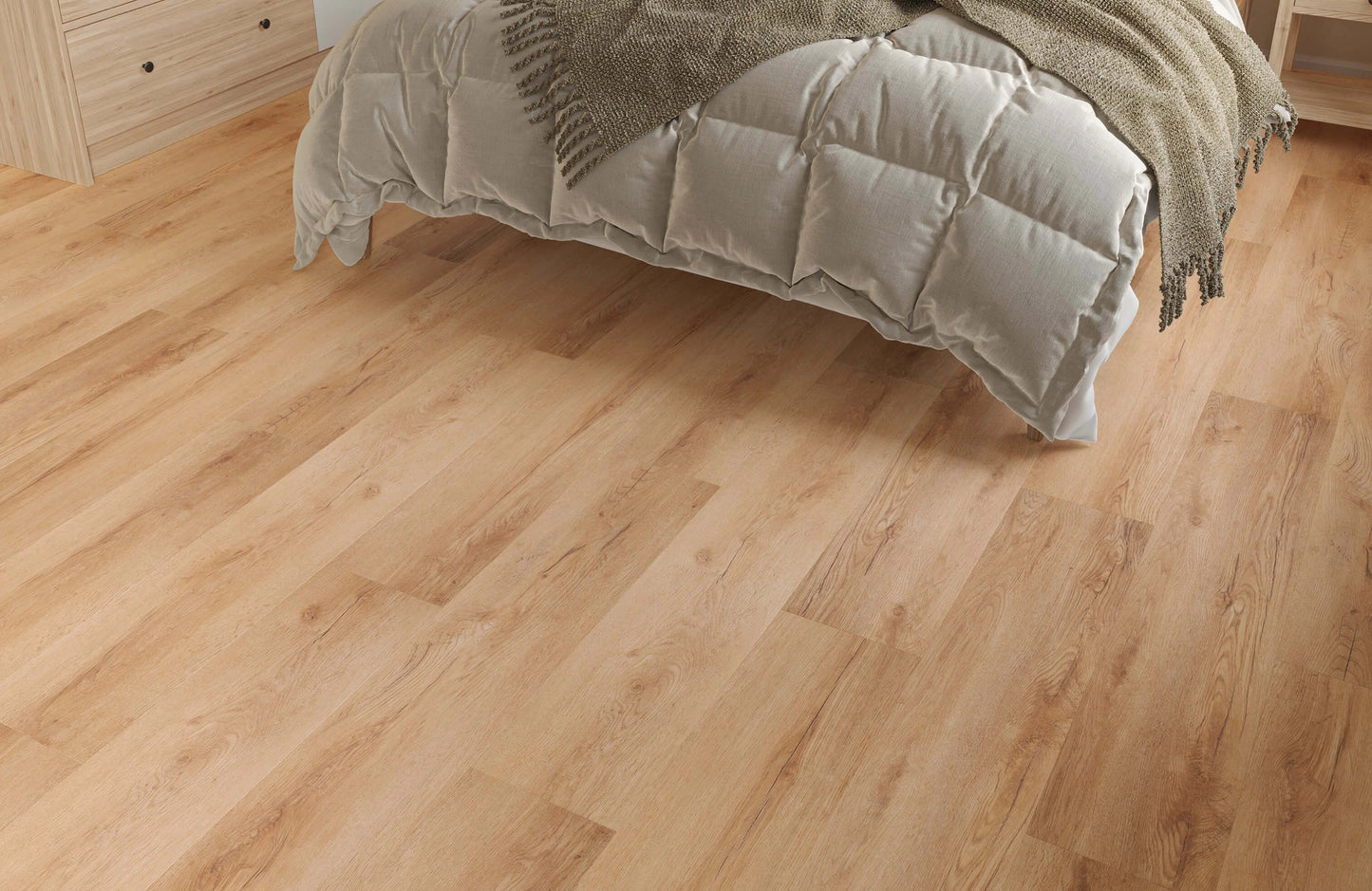 Waterproof Alba Moonlight Natural Oak 2mm Glue Down LVT