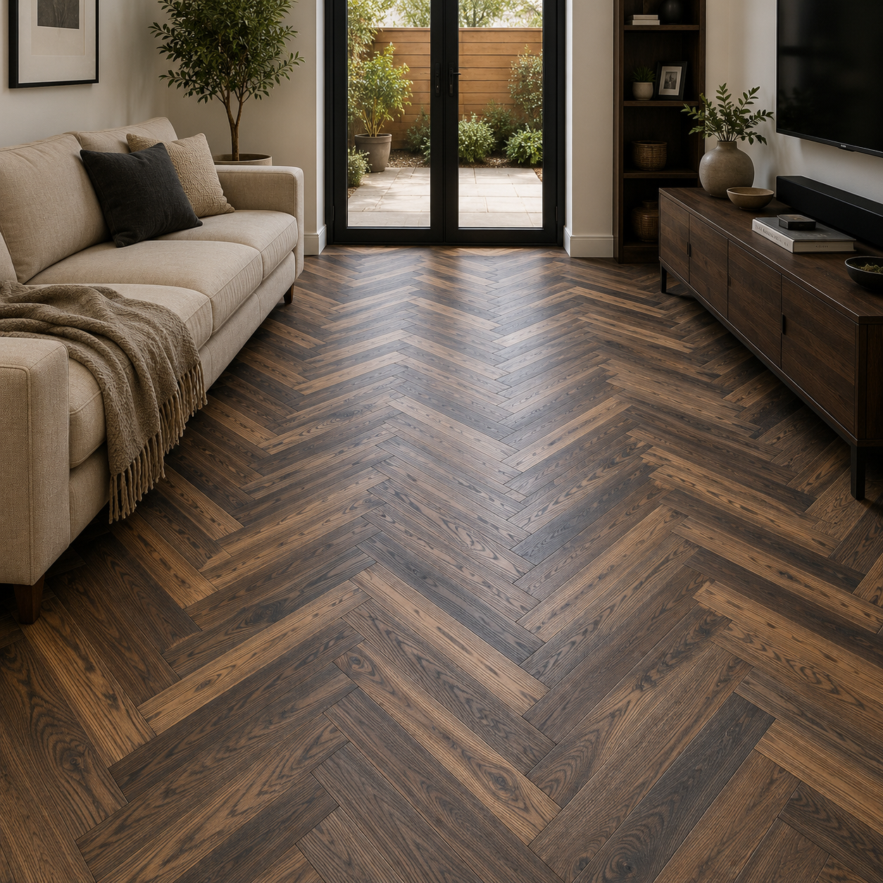 Cherry Oak Verona Strathmore Herringbone Engineered Wood Flooring