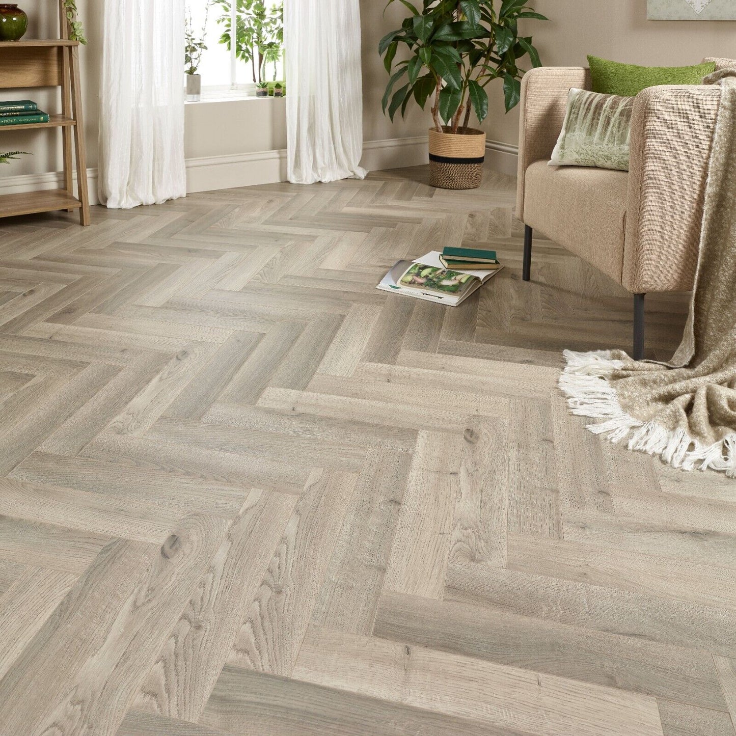 Starward Stellar Click 12mm Herringbone Laminate Flooring
