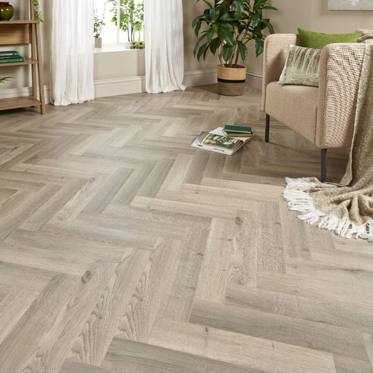 Starward Stellar Click 12mm Herringbone Laminate Flooring