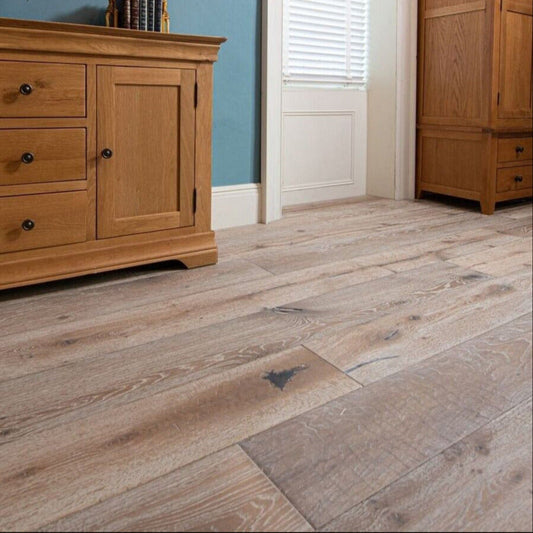 Lilypad Graphite Distressed Engineered Wood Flooring