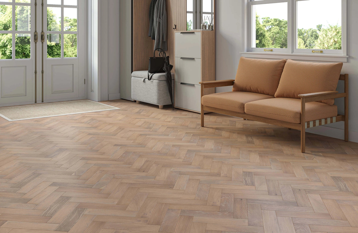 Verona Chatsworth Herringbone Oak Engineered Wood Flooring