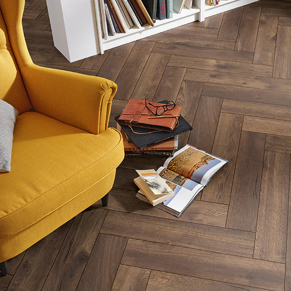 Forenzo Crownwood Oak Herringbone Laminate Flooring