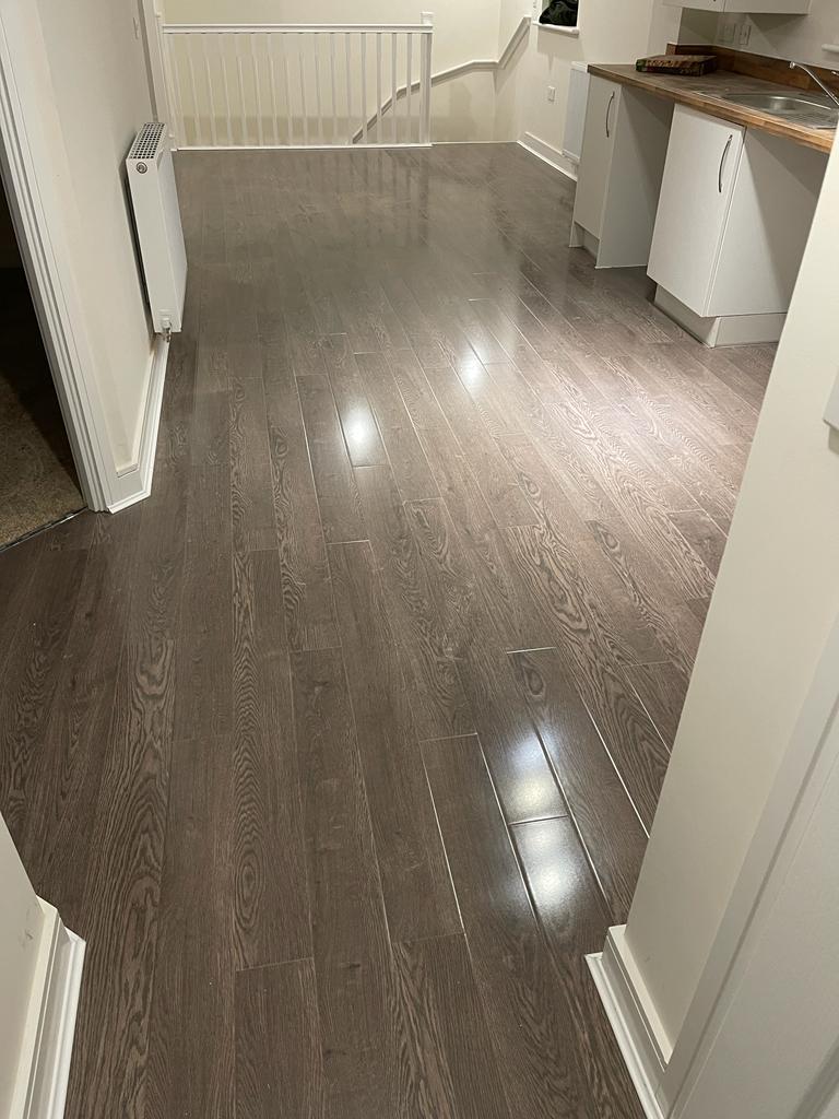 High Gloss Black Granite 8mm Laminate Flooring