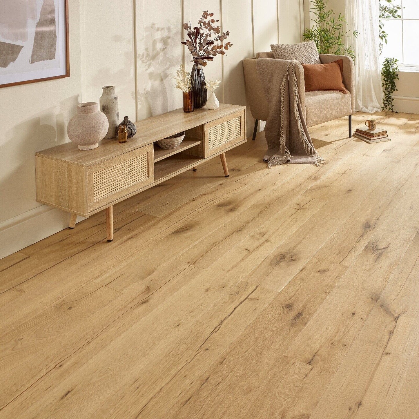 Crownhaven Sand Click 14mm Brushed & Oiled Engineered Wood Flooring