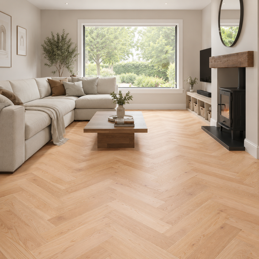 Holloway Croft Oak 15mm Herringbone Smooth & Oiled Engineered Wood Flooring