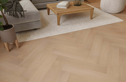 Luma Desert Ash Oak 3mm Herringbone Waterproof Glue Down LVT