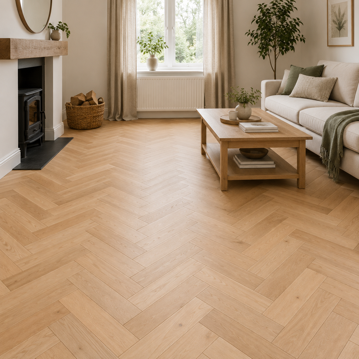 Dartmoor Oak Oiled Herringbone Brushed & Oiled Engineered Wood Flooring