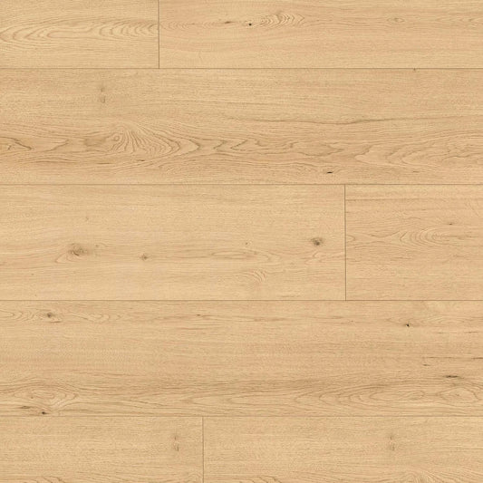 Close-up of wooden flooring with a light brown color and visible grain pattern.