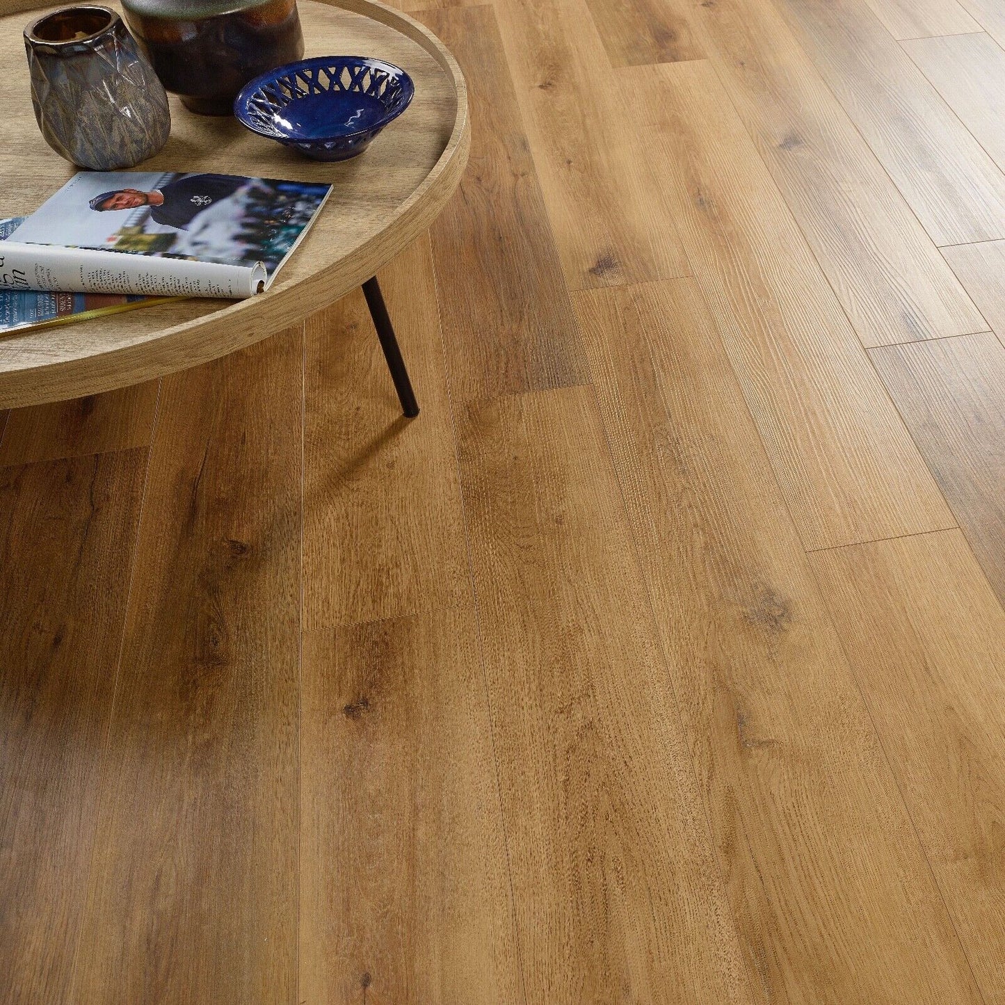 Waterproof Natural Oak Plank LVT Rigid Core SPC Click Luxury Vinyl Tile Flooring